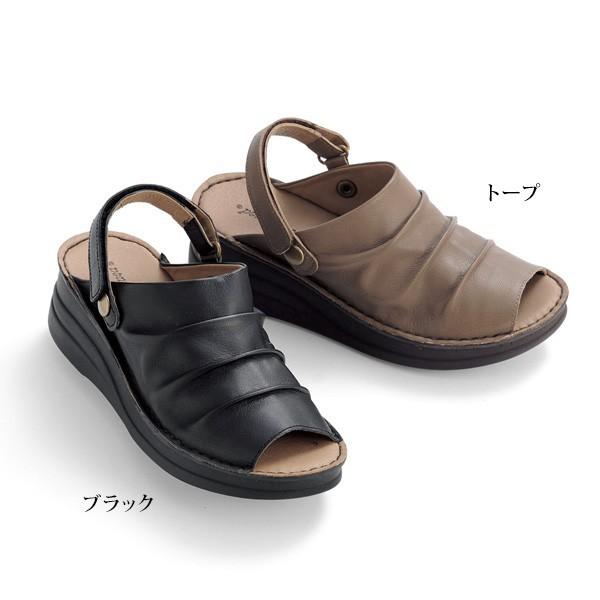 おしゃれ サンダル シューズ レディース 山羊革2way厚底サンダル 40代 50代 60代 70代 ミセスファッション シニアファッション 靴 京都通販 ミセスのファッション館 通販 Yahoo ショッピング