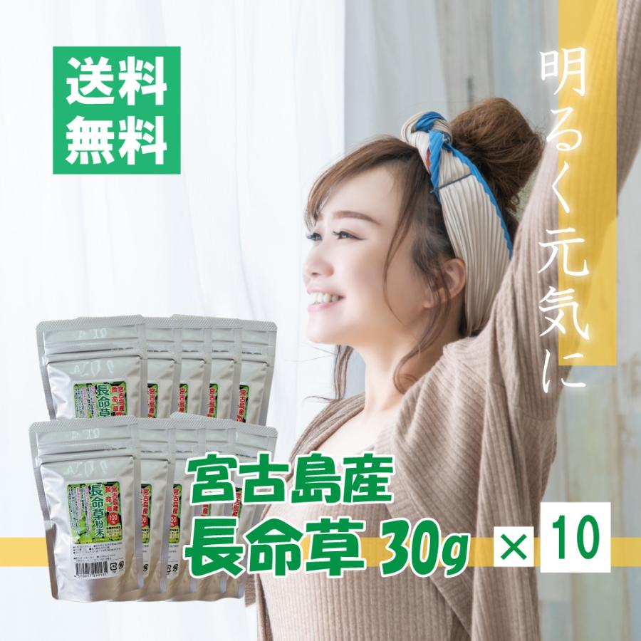 ハーブティー オーガニック 長命草 粉末 30g 10パックセット 沖縄宮古島の国産ハーブティ 母の日 プレゼント ギフト
