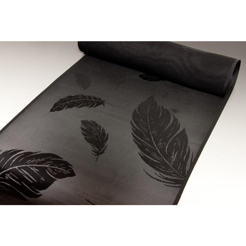 ちりよけコート地 紋紗地 丹後産 羽文 黒 : 色無地着物専門