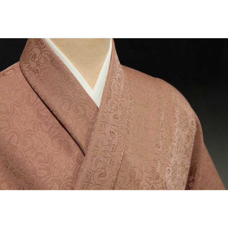 色無地 紋意匠 正倉院葡萄唐草文 水柿 着物