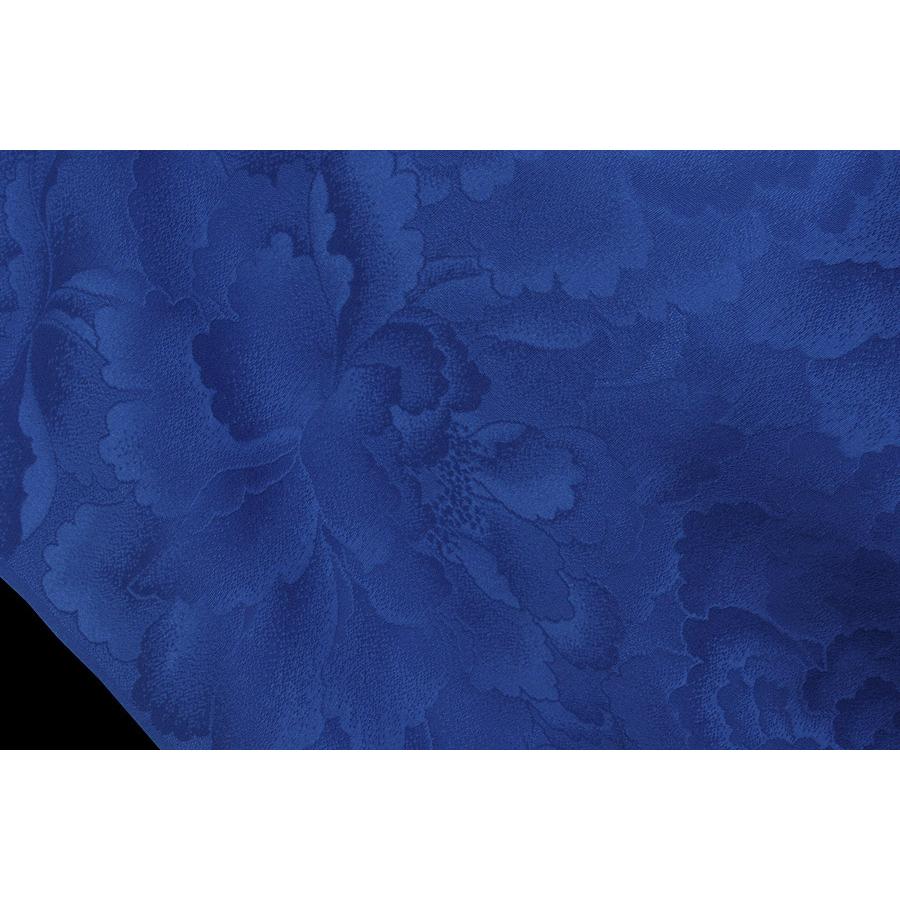 色無地 紋意匠 牡丹尽くし文 青色 : 色無地着物専門 みやこさかえ