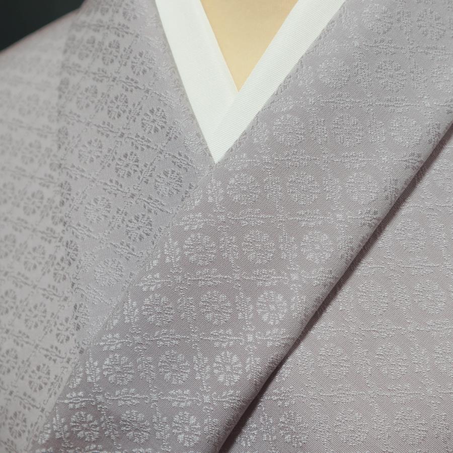 色無地 紋意匠 有職小葵文 銀鼠色【反物1反・胴裏1枚・共色八掛1枚の