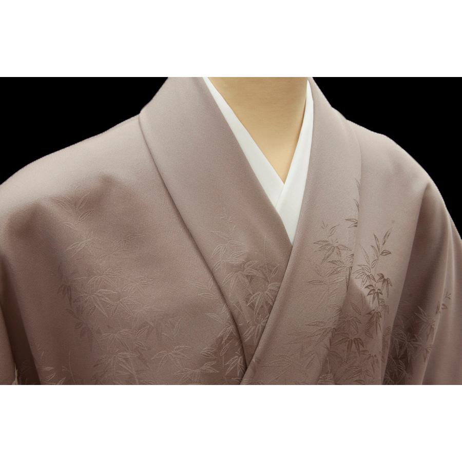 色無地 付下げ柄 竹林文 桜鼠 : 色無地着物専門 みやこさかえ - 通販