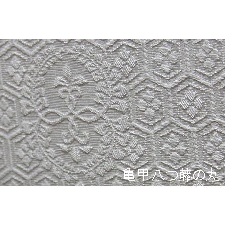 色無地 付下げ柄 横段有職詰文 明るいグレー【反物1反・正絹胴裏1枚