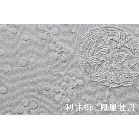 色無地 付下げ柄 横段有職詰文 明るいグレー【反物1反・正絹胴裏1枚