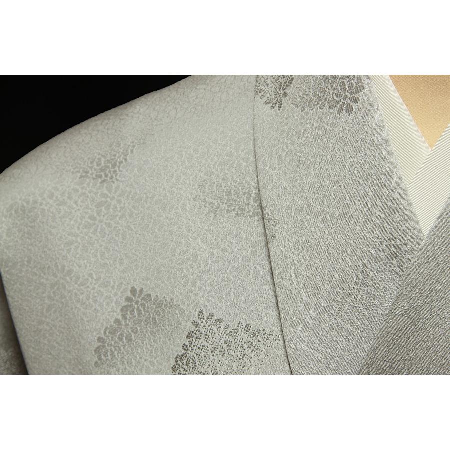 色無地 菱取菊詰文 白鼠 : 色無地着物専門 みやこさかえ - 通販