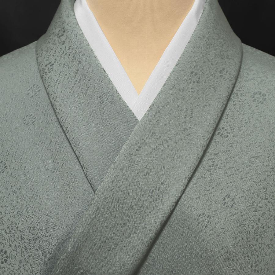 色無地　唐織唐草文　錆青磁色の画像