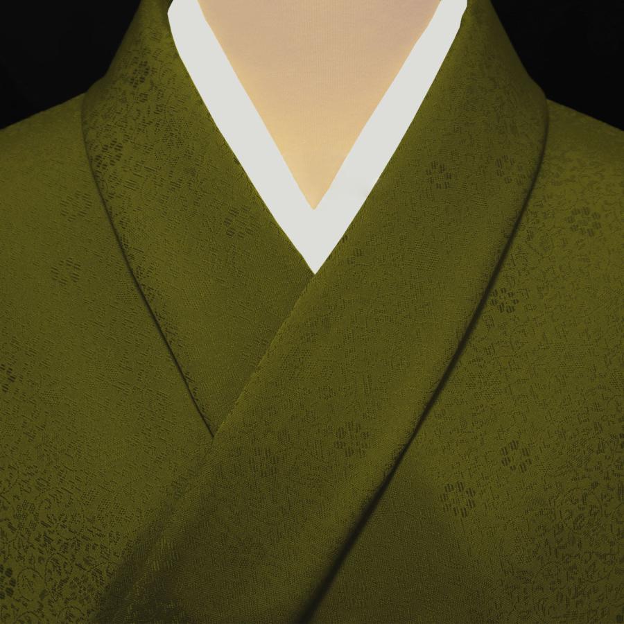 色無地　唐織唐草文　麹塵の画像