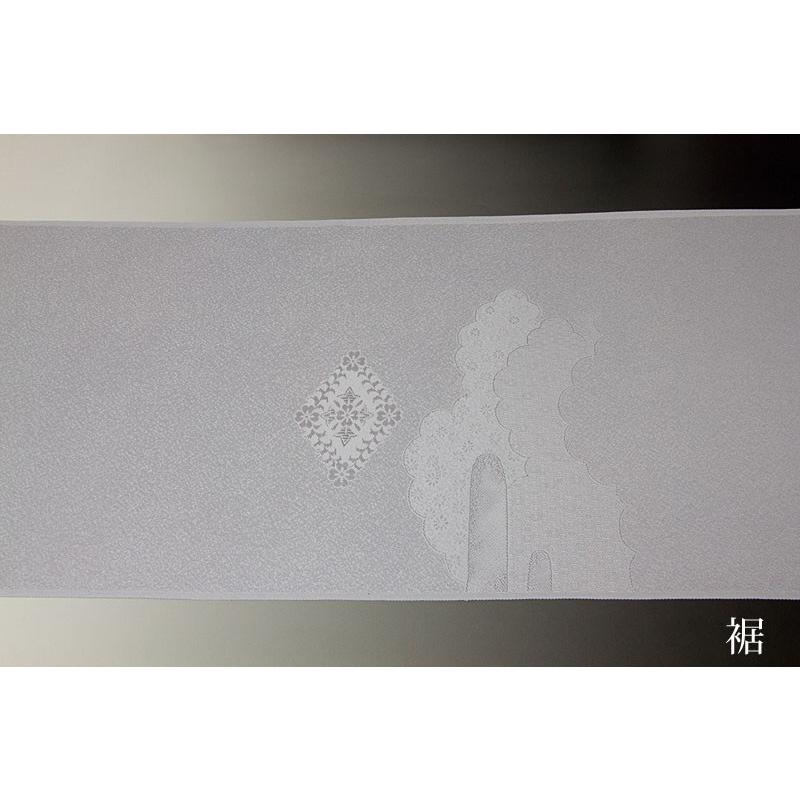 色無地 紋意匠 絵羽柄 雲取有職文 紫のニュアンスの白鼠【反物1反