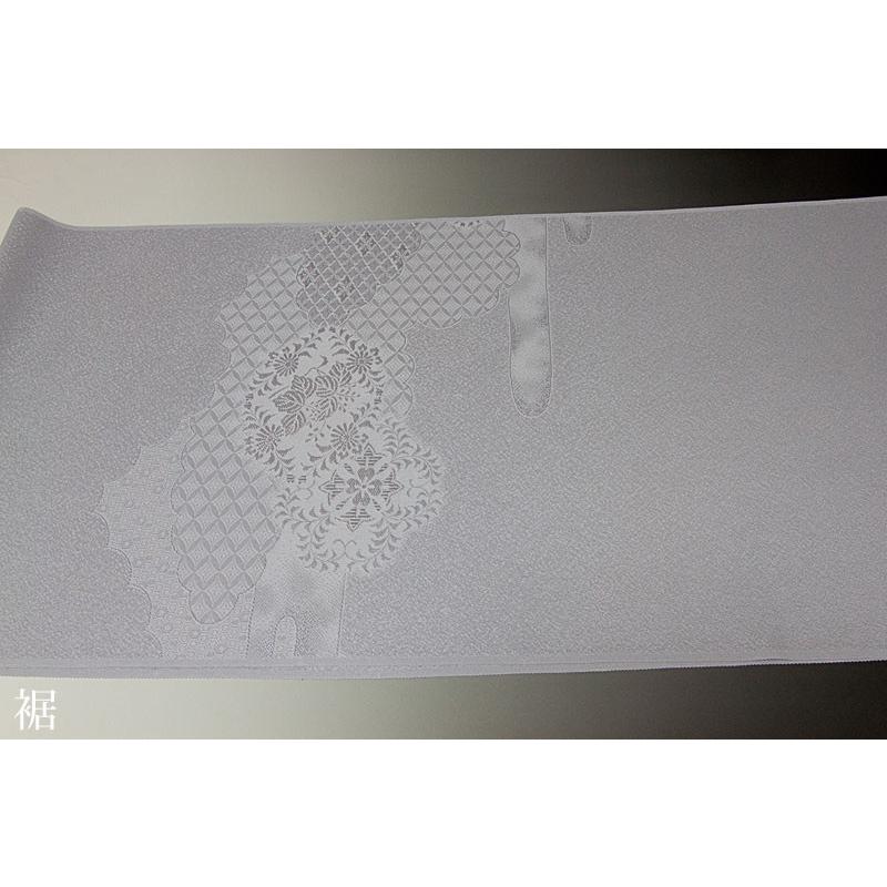 色無地 紋意匠 絵羽柄 雲取有職文 紫のニュアンスの白鼠【反物1反