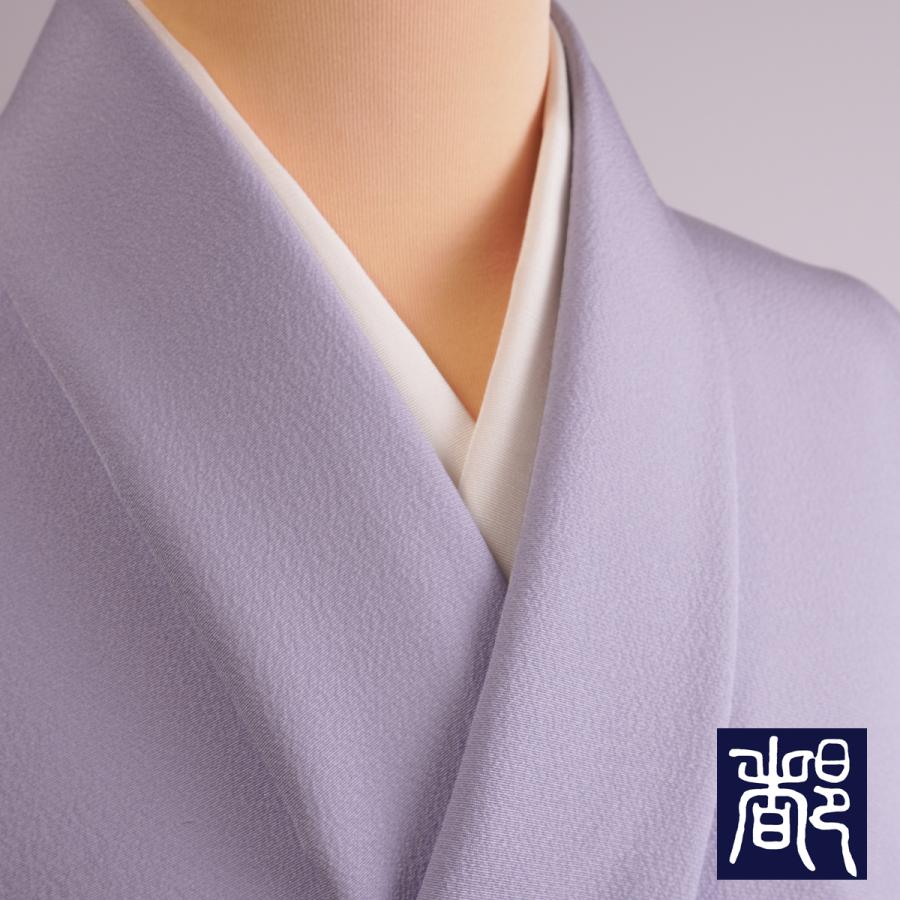 色無地 丹後縮緬変三越 重め 白藤色 : 色無地着物専門 みやこさかえ