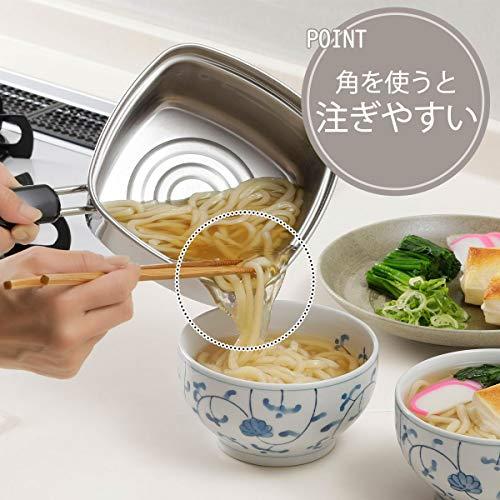 下村企販 片手鍋 四角い ラーメン鍋 【日本製】 ステンレス IH対応 15cm 1.8L 33｜miyamay｜03