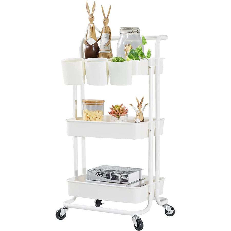 Melody House ワゴン キャスター付き 3段 キッチンワゴン 多機能