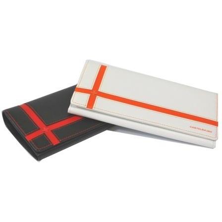 【美品】カステルバジャック　ブローチ　長財布　ラウンドジップ CASTELBAJAC カステルバジャック ブローチシリーズ レザー