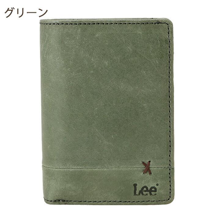 Lee（リー） 二つ折り財布 縦型 メンズ 小銭入れ 財布 本革 イタリアン