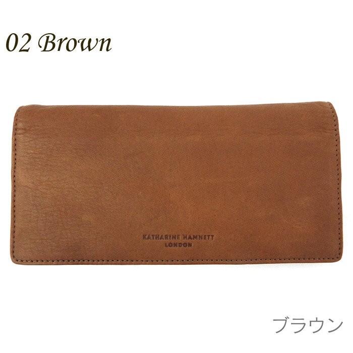 490-57006　【キャサリン ハムネット】　長財布　ブラウン02　『新品』 490-57006 【キャサリン ハムネット】 長財布 ブラウン02 『新品