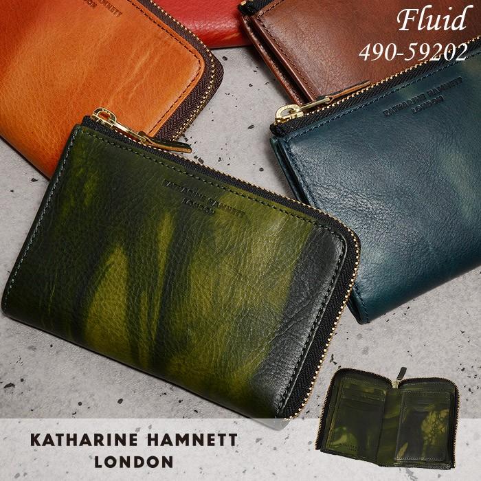 KATHARINE HAMNETT キャサリンハムネット 財布 二つ折り財布 縦 KATHARINE HAMNETT キャサリンハムネット 財布 二つ折り財布 縦