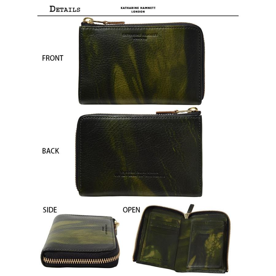KATHARINE HAMNETT キャサリンハムネット 財布 二つ折り財布 縦 KATHARINE HAMNETT キャサリンハムネット 財布 二つ折り財布 縦