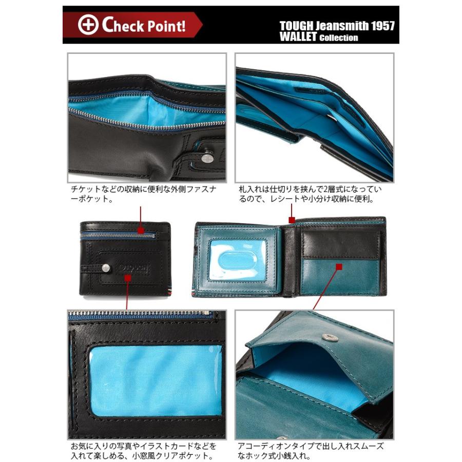 財布 TOUGH タフ 財布 二つ折り財布 メンズ PICTURE FRAME 68821 : かばんの