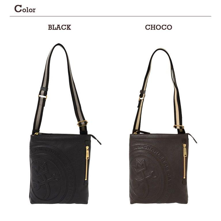 ブラックレザーショルダーバッグ カステルバジャック バッグ メンズ ショルダーバッグ 牛革 ロンド