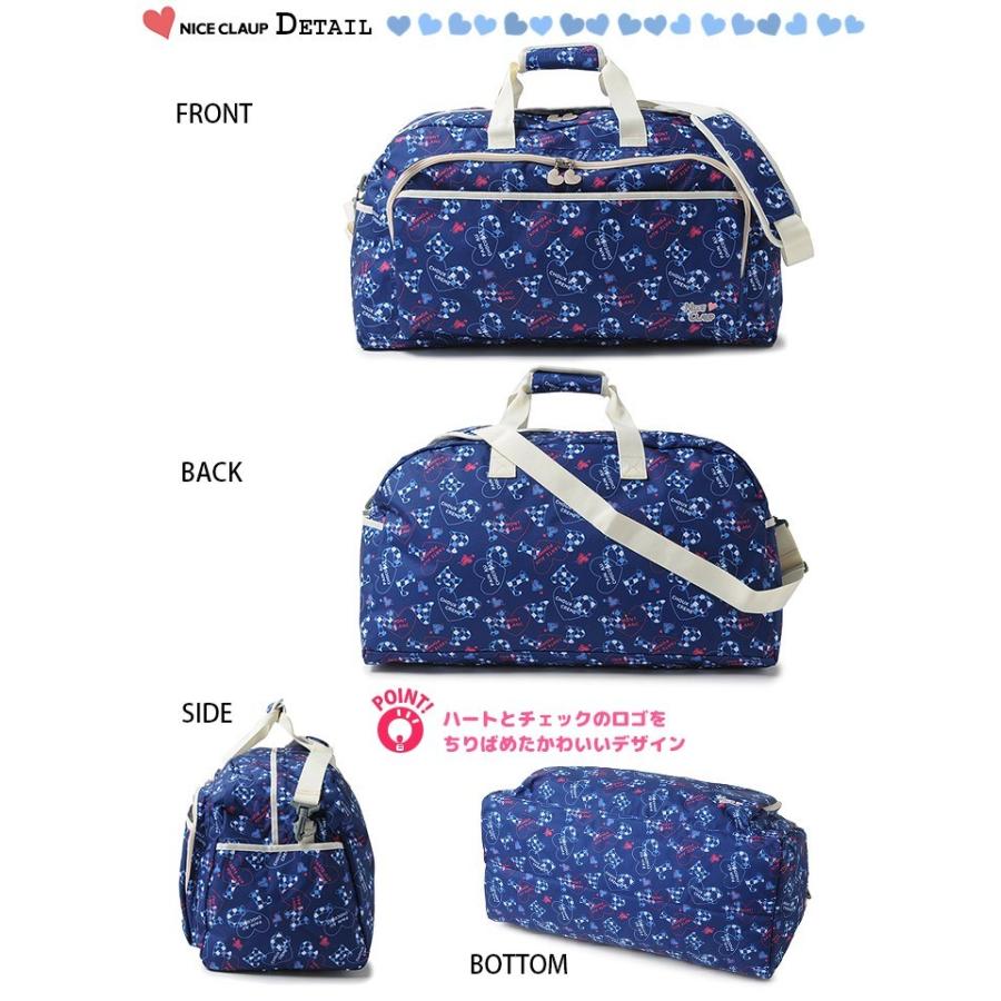 NICE CLAUP（ナイスクラップ） ボストンバッグ 42L チェックハート