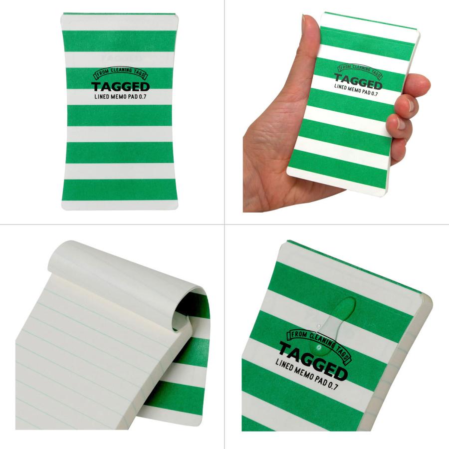 ハイモジモジ メモ帳 耐水 耐水メモ 耐洗紙 タグドメモパッド 横罫 L