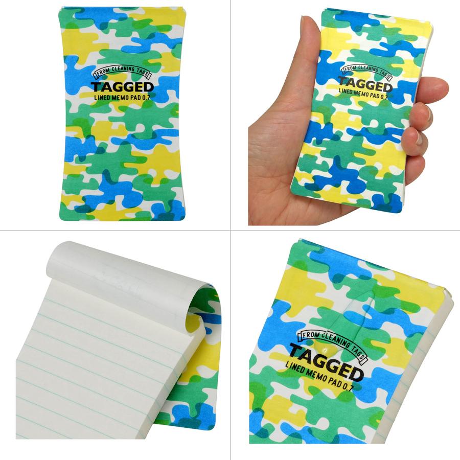 ハイモジモジ メモ帳 耐水 耐水メモ 耐洗紙 タグドメモパッド 横罫 L