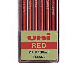 uni（三菱鉛筆） 三菱鉛筆 ユニ替芯 RED 赤 φ2.0×130mm 6本入 : 宮本
