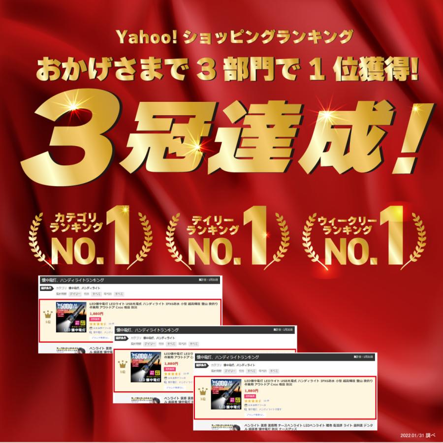 懐中電灯 ledライト led 強力 軍用 ハンディライト 充電式 フラッシュライト 防災グッズ 小型 強力ライト 高輝度懐中電灯 超強力 18650 単4電池 | ブランド登録なし | 01