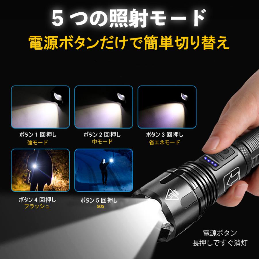 懐中電灯 ledライト led 強力 軍用 ハンディライト 充電式 懐中電灯 ledライト led 強力 軍用 ハンディライト 充電式