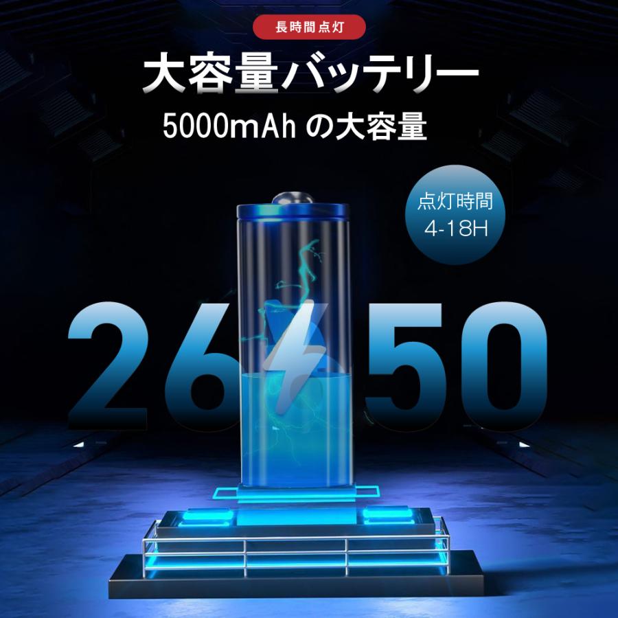 懐中電灯 ledライト led 強力 軍用 ハンディライト 充電式 cob タクティカルライト 最強 爆光 高輝度懐中電灯 超強力 26650 単4電池 | ブランド登録なし | 07