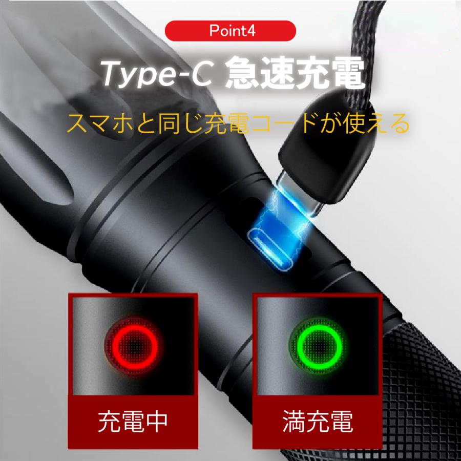 懐中電灯 led 強力 最強 充電式 ハンディライト 防災グッズ 非常用