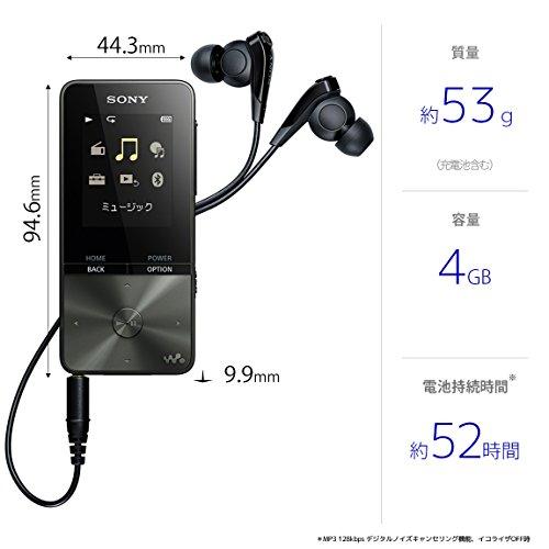 ソニー(SONY) ウォークマン Sシリーズ 4GB NW-S313 : MP3プレーヤー Bluetooth対応 最大52時間連続再生 イヤホン付属 2017年モデル ブラック NW-S313｜miyanjin9｜05