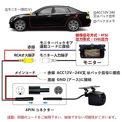 CAR ROVER バックカメラ リアカメラ 100万画素 12V 24V 1080P 対応 正像・鏡像 ガイドラインON/OFF切り替え可能魚眼レンズ 広角140° IP68防水 高性｜miyanojin12｜07