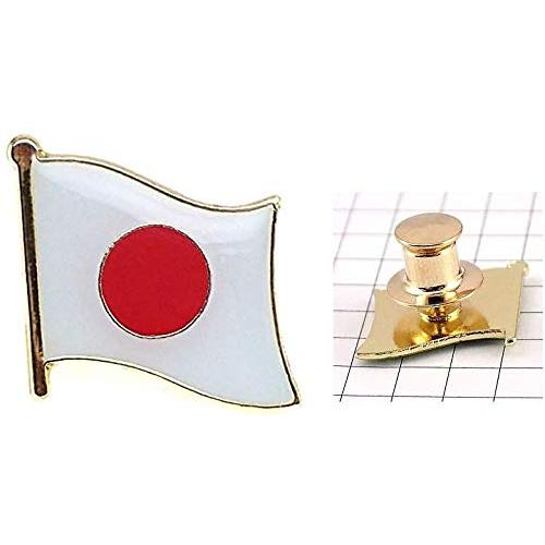 ピンバッジ 日本の国旗デラックス薄型キャッチ付き日の丸日章旗 ピンズ NIHON NIPPON JAPAN FLAG ピンバッチ｜miyanojin3｜02