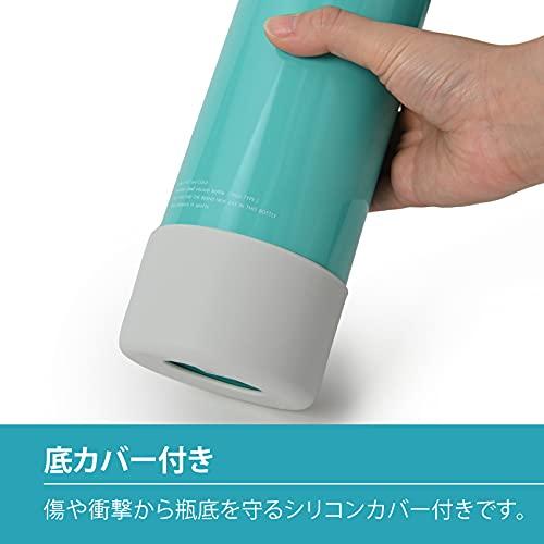 ピーコック 水筒 スポーツドリンク 対応 ラバー素材 専用ストラップ付 ステンレスボトル マグボトル ミントグリーン 1.0L AKD-RS100 GM｜miyanojin9｜04