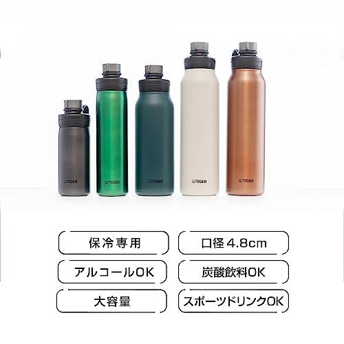 炭酸対応タイガー魔法瓶TIGER 水筒 500ml 真空断熱炭酸ボトル ステンレスボトル ビールOK 保冷 持ち運び グロウラー MTA-T050KS スチールブラック｜miyanojinn11｜02