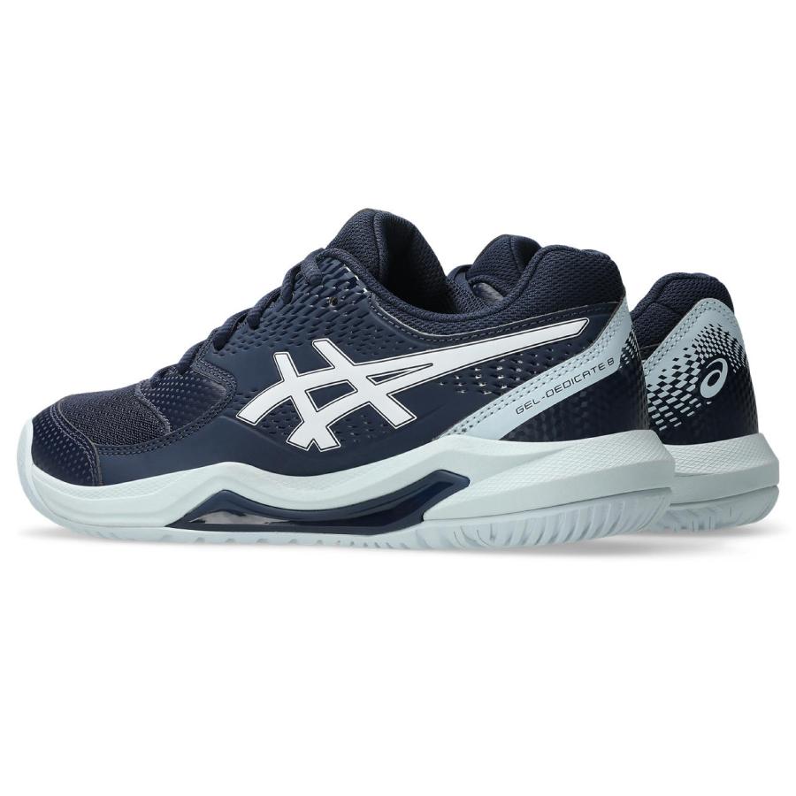 アシックス Tennis シューズ（レディース） ＧＥＬ−ＤＥＤＩＣＡＴＥ ８（オールコート） 1042A237 402 ＭＩＤＮＩＧＨＴ／ＷＨＩＴの画像