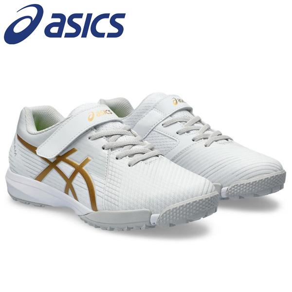 ASICS ランニングシューズ ホワイト/ゴールド