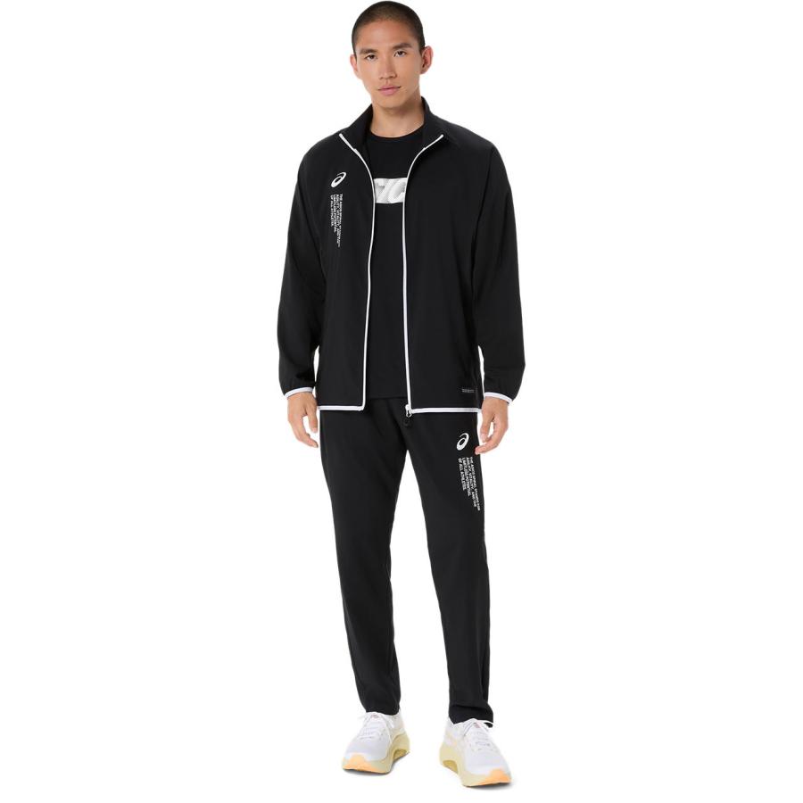 り*ん様 【新品未使用】ASICS/ストレッチウーブン セットアップ /ブラック ASICS アシックス ストレッチウーブンスリムジャケット&スリムパンツ