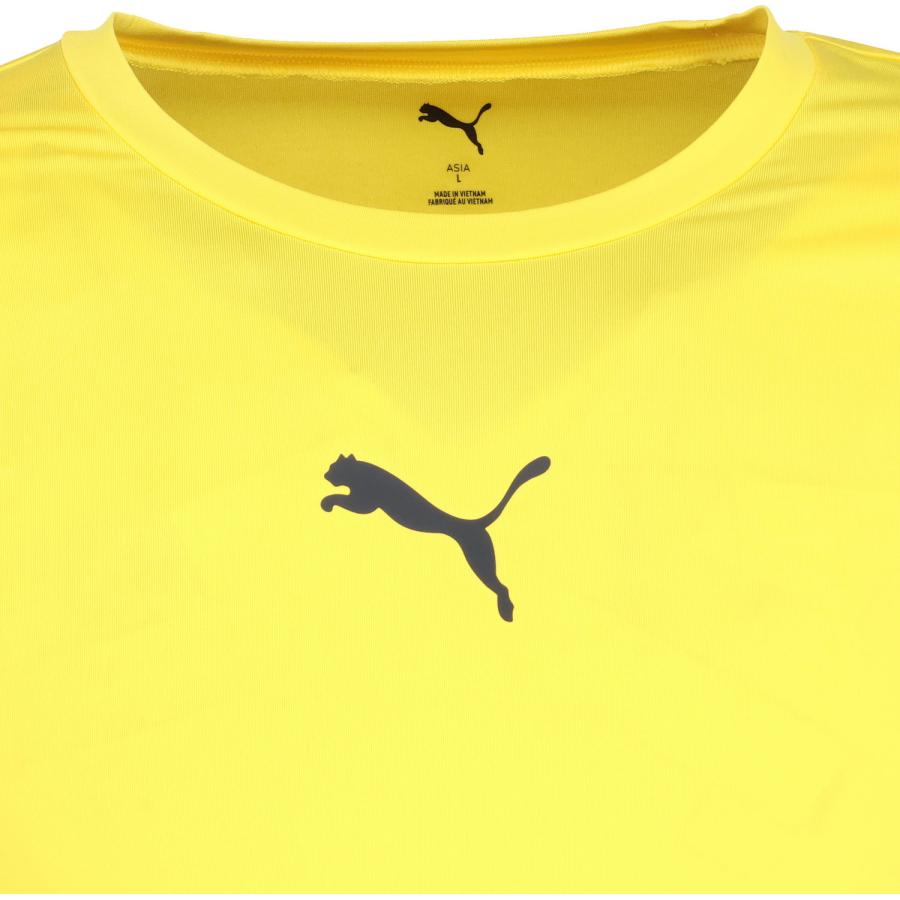 Puma イエロー クラブチームシャツ PUMA（プーマ） サッカー Tシャツ Tシャツ コンプレッション クルー