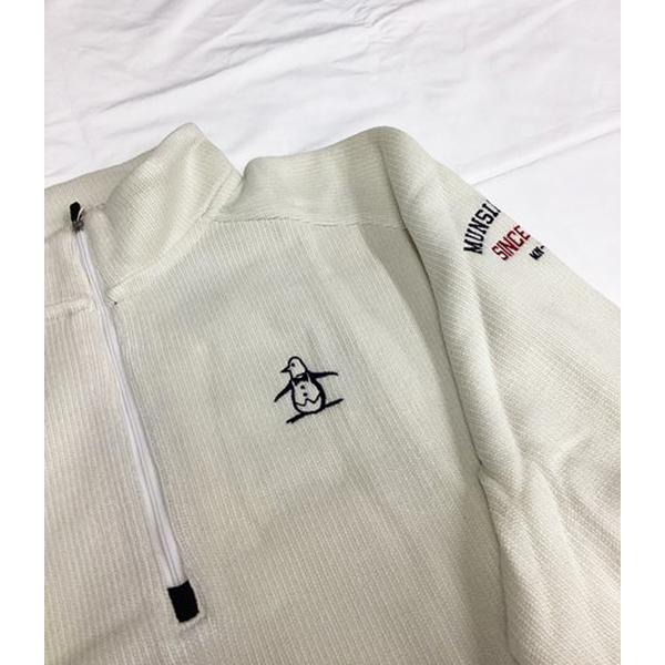 【新品】マンシング　★2024-25秋冬新作★吸湿発熱長袖シャツ　М　ゴルフ　白 Munsingwear（マンシングウェア） ゴルフセーター ゴルフウエア 吸湿