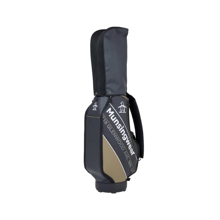 Munsingwear/マンシングウェア キャディバッグ9型【ブラック】美品！ Munsingwear（マンシングウェア） ゴルフキャディバッグ 9.5型キャディ
