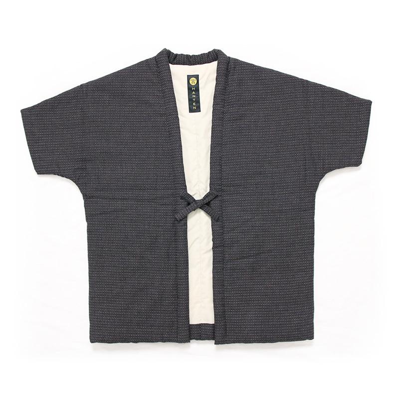 数量限定 五分袖半纏 新亀甲(しんきっこう) 茶 中わた:綿100% 日本製