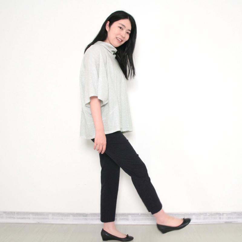 彩藍 ゆったりしじらプルオーバー ホワイト ネイビー 白 紺 春夏秋向け