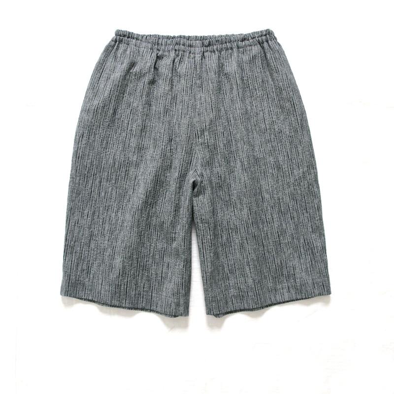 ハーフパンツ しじら 紺・グレー 綿100% 夏用 紳士用 メンズ