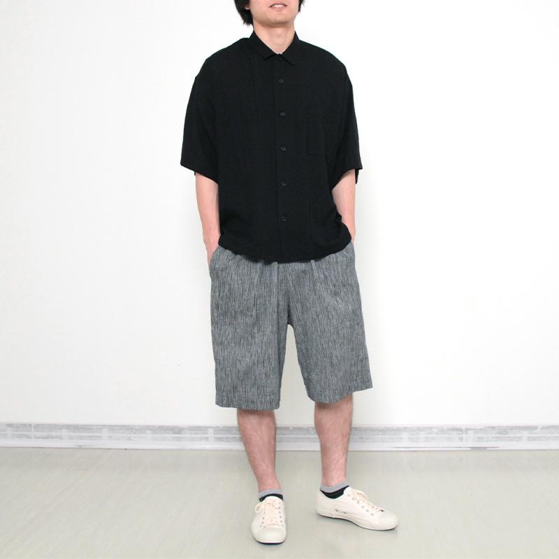 ハーフパンツ しじら 紺・グレー 綿100% 夏用 紳士用 メンズ