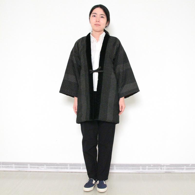 購入のみです 半纏3枚、メイド服 半纏 都鳥(みやこどり) 袢天 全2色 中わた 綿100% フィット型ロング