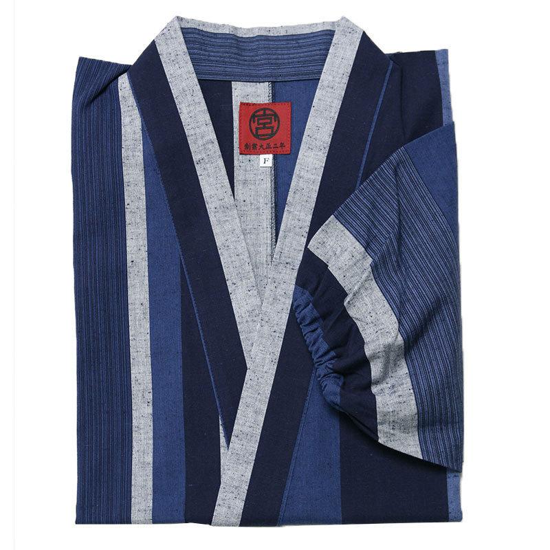 作務衣 新型 縞柄 大縞 小縞 ストライプ 女性 レディース 紺/赤 春夏