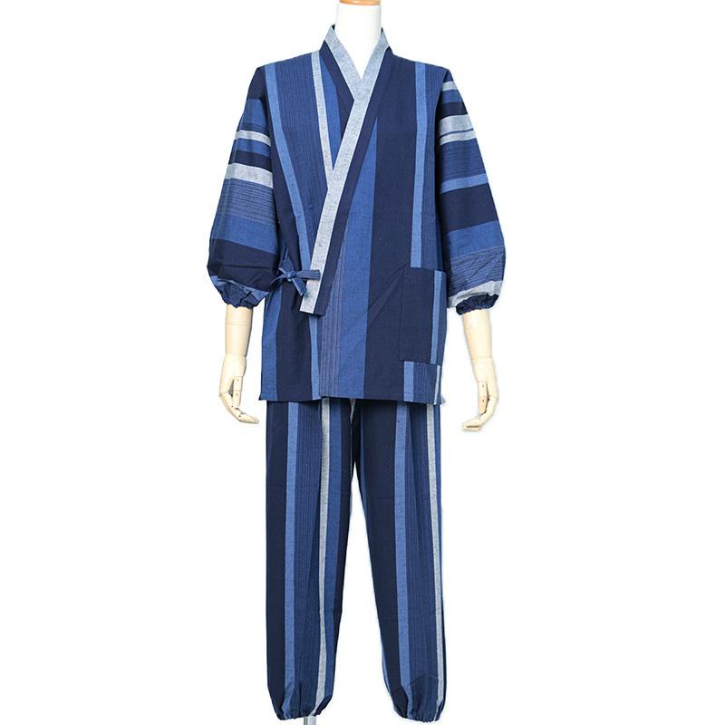 値下【美品】作務衣 さむえ 宮田織物 縞柄 日本製 綿100% 大縞フリーサイズ 値下【美品】作務衣 さむえ 宮田織物 縞柄 日本製 綿100% 大縞